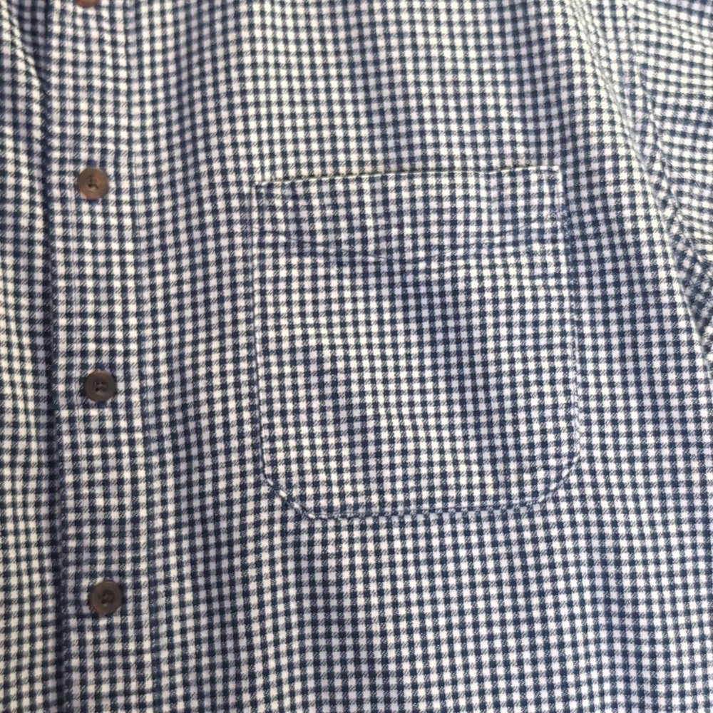 Vintage 90s L.L. Bean Northwoods Made in USA Gingham Shirt - XL in Blue/White - Picture 5 of 9